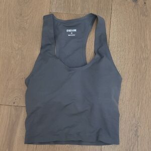 Gymshark Charcoal Sleeveless Crop Tank Xs